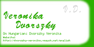 veronika dvorszky business card